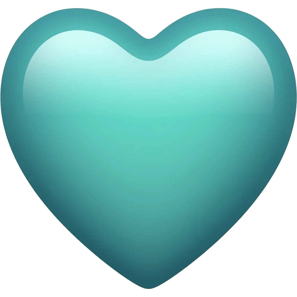 Green blue mix heart emoji emoji