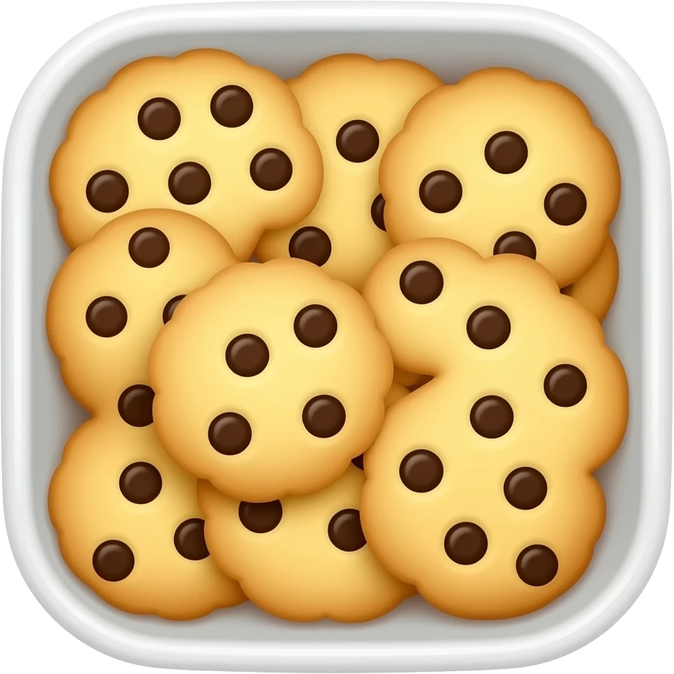 white pan of cookies emoji