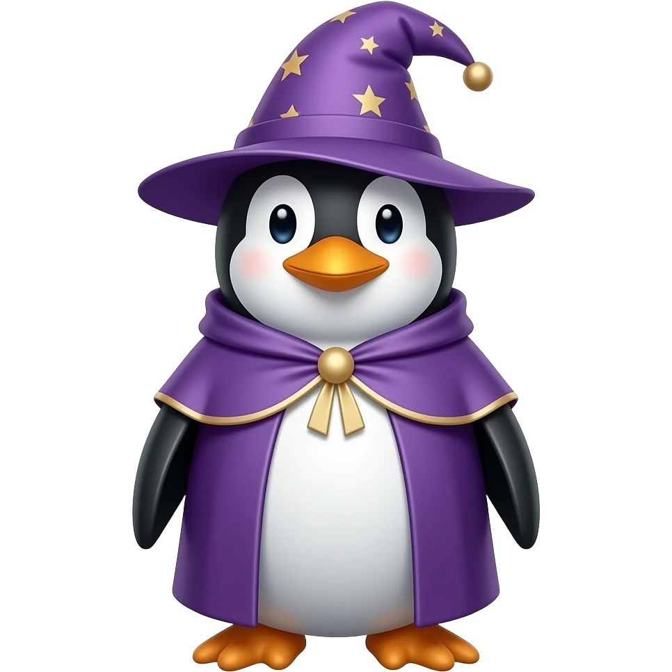 Penguin Wizard emoji
