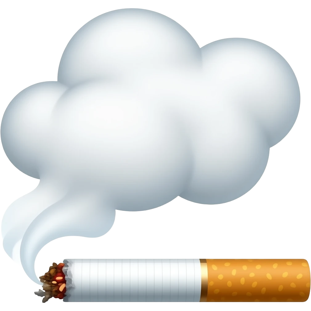 generate a smoke cloud like its coming from a cigarette emoji