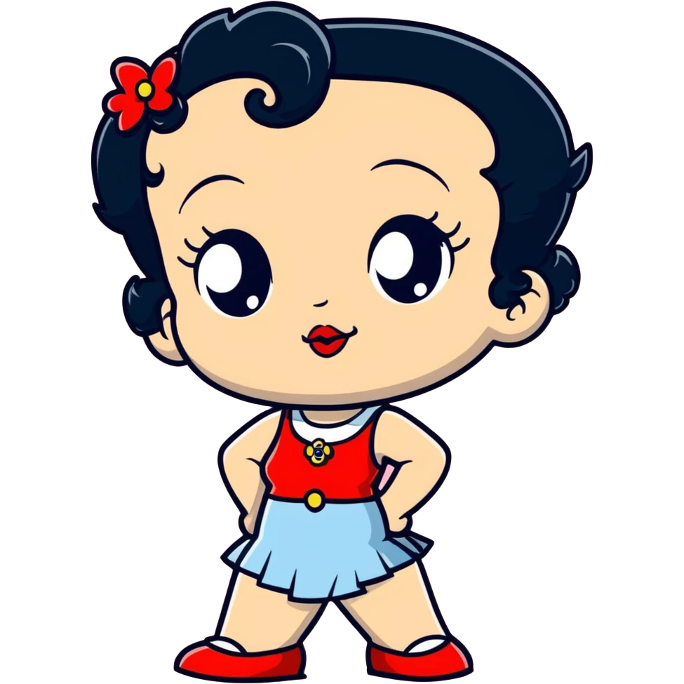 Betty boop 1930s cartoon style  emoji