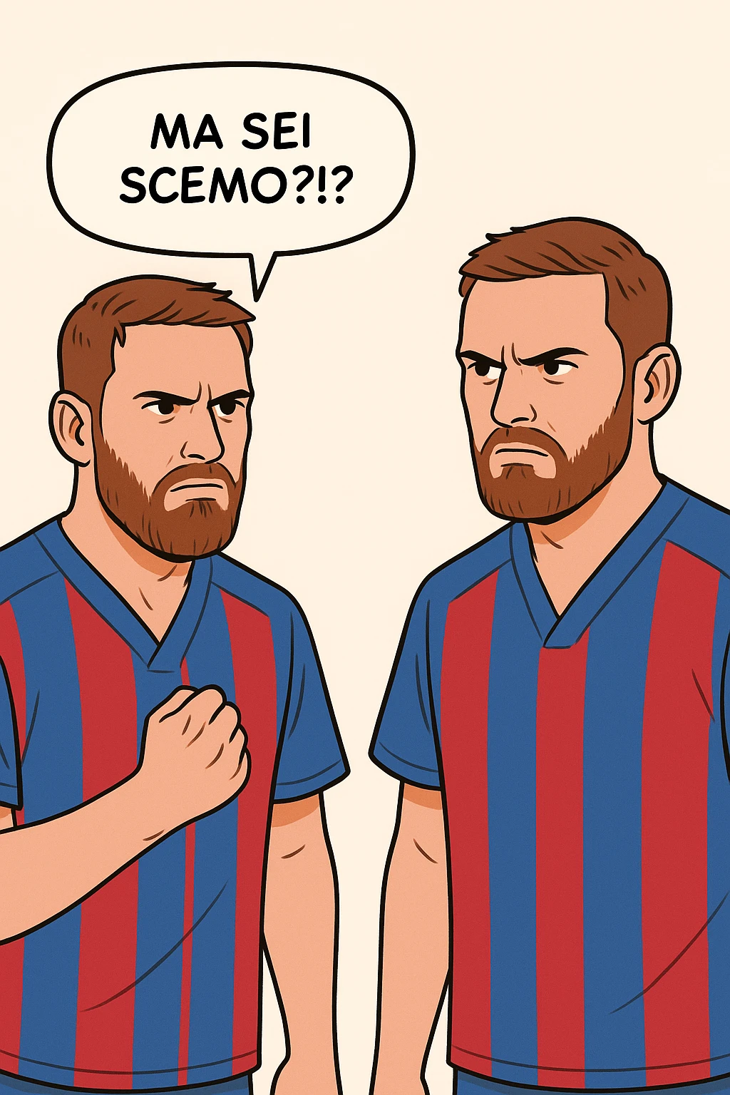 Dottore con la stessa faccia e camicie, dice "Ma sei scemo?!?" emoji