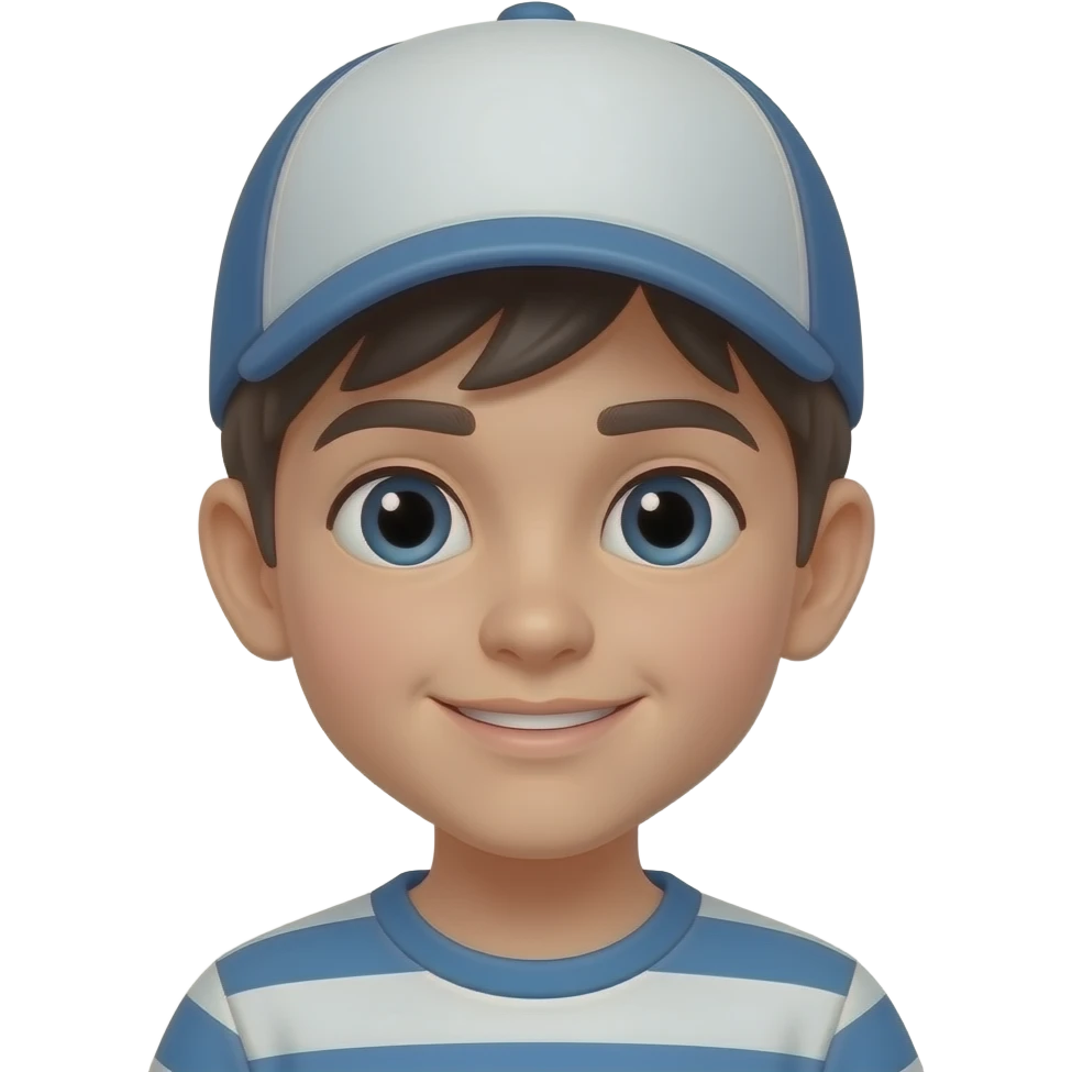 Boy with a gu cap emoji