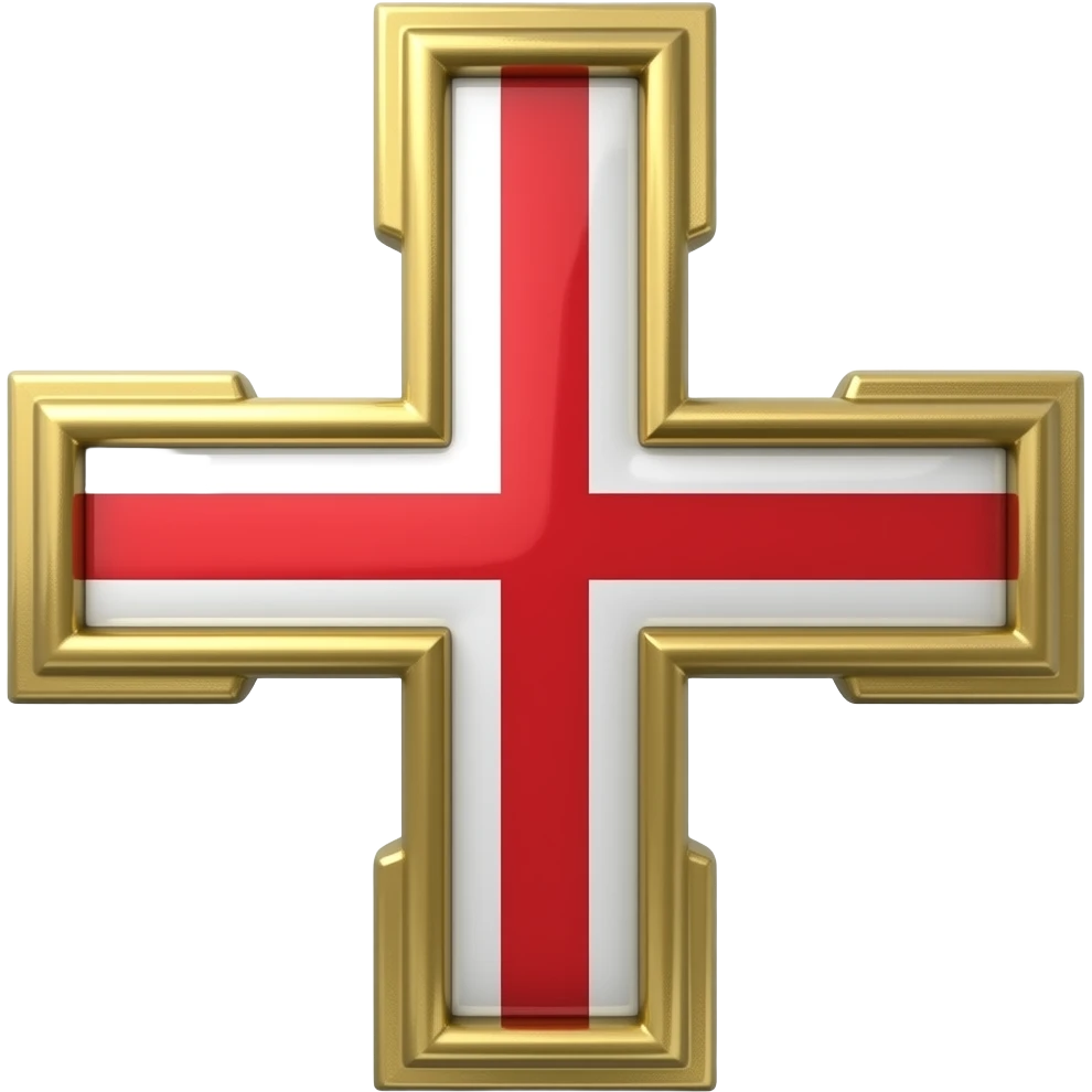 red saint James cross on black background emoji