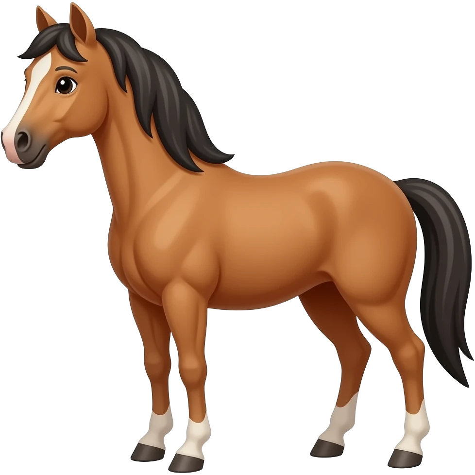 Cartoon 2d 2 horses emoji