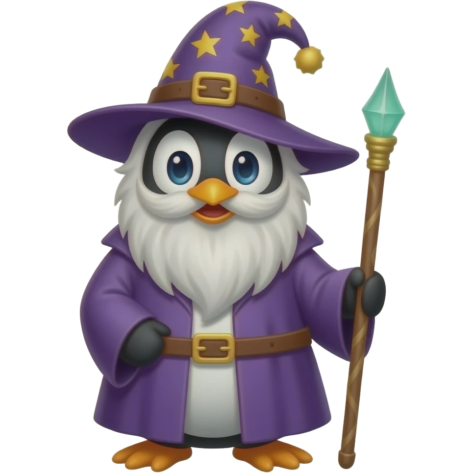 Penguin Wizard emoji