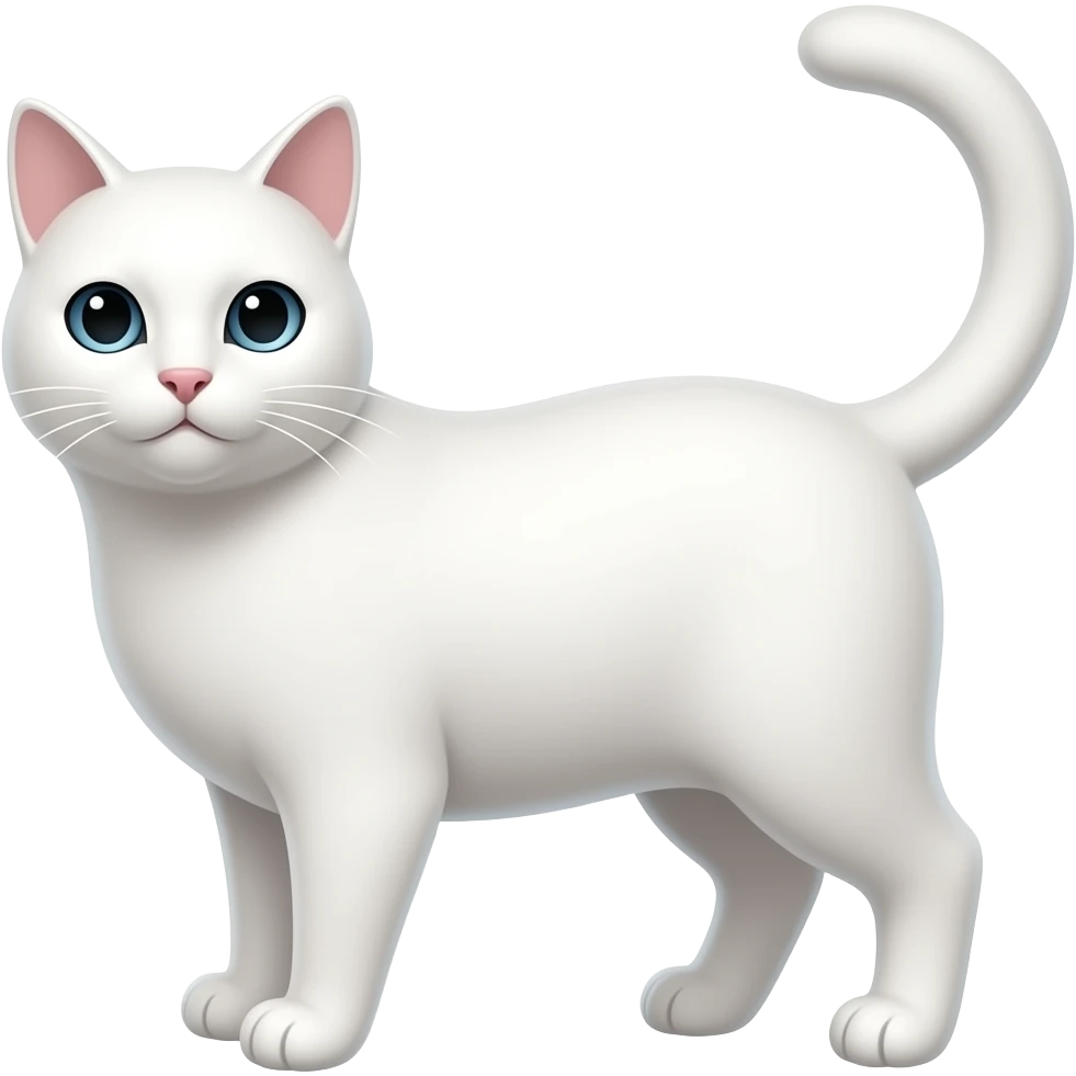 The white cat emoji