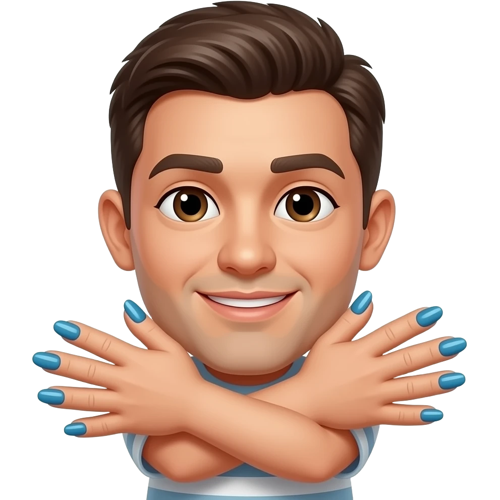 face with 🤗 but instead of hands theres nails emoji