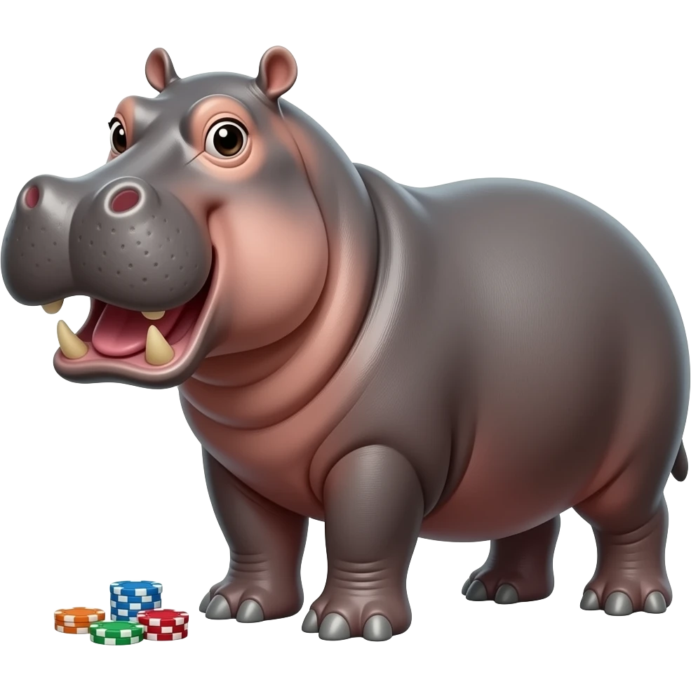 Hippo gambling emoji