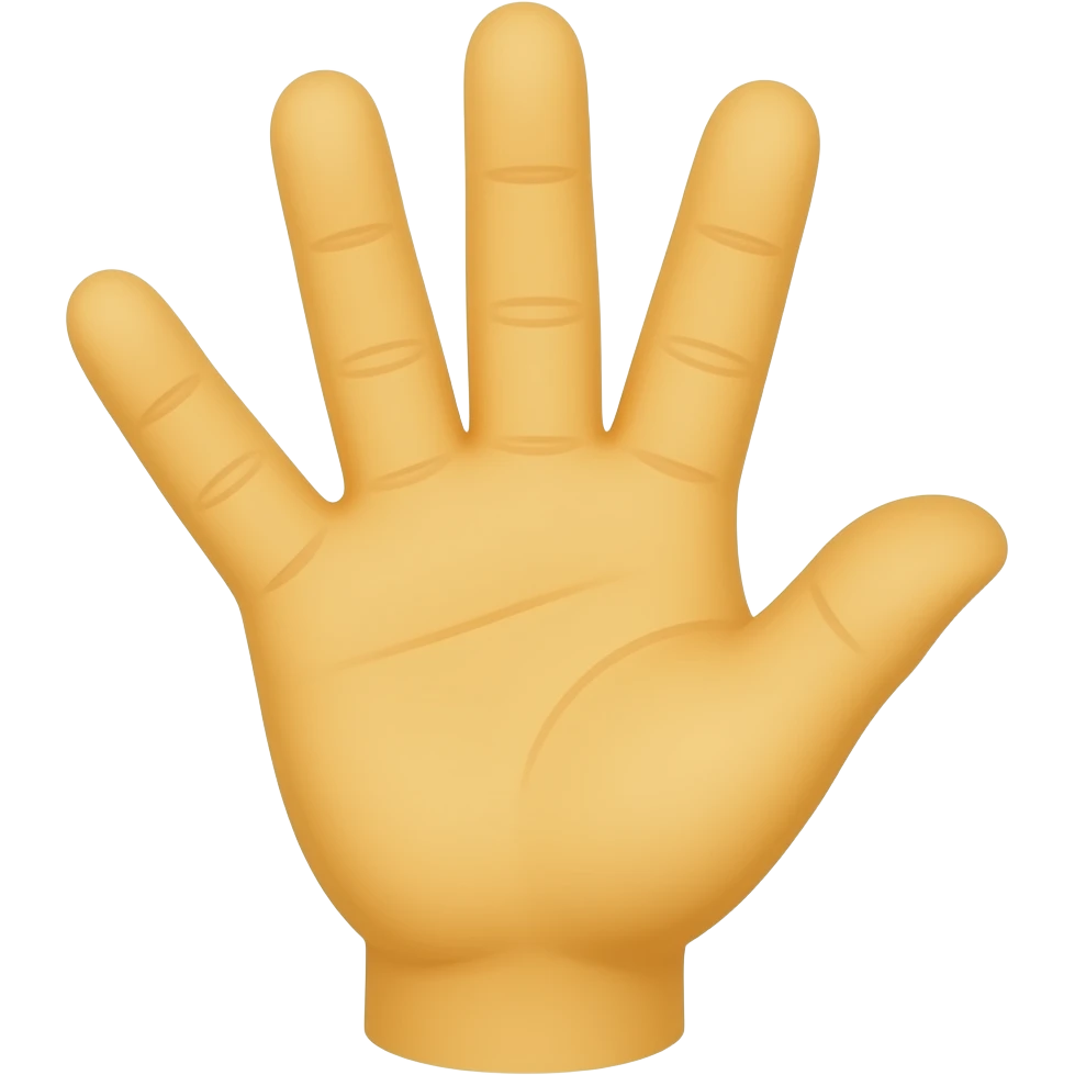 3 Fingers up empji yellow emoji