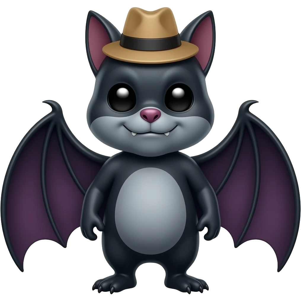 bat with hat emoji