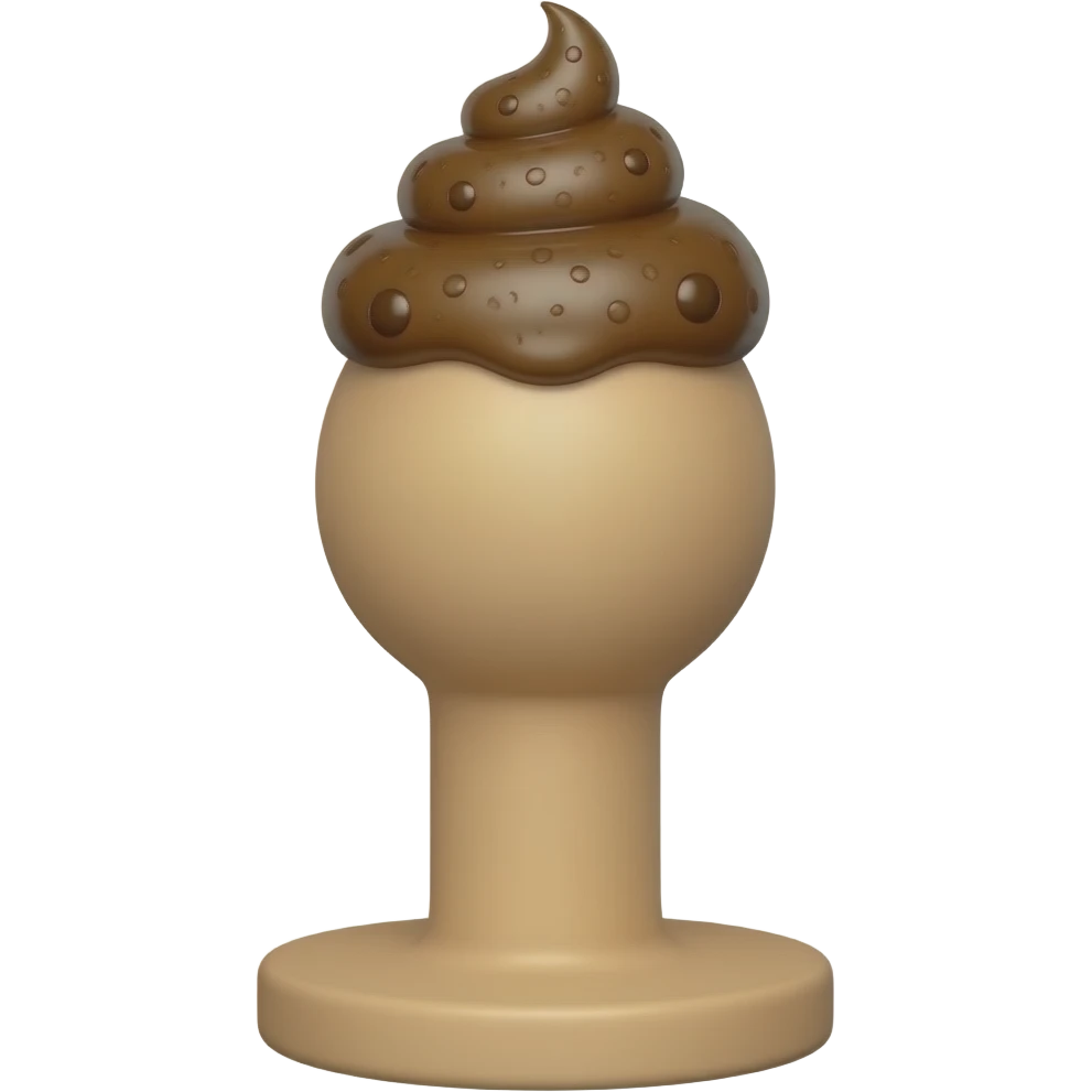 Butt plug with poop on tip emoji