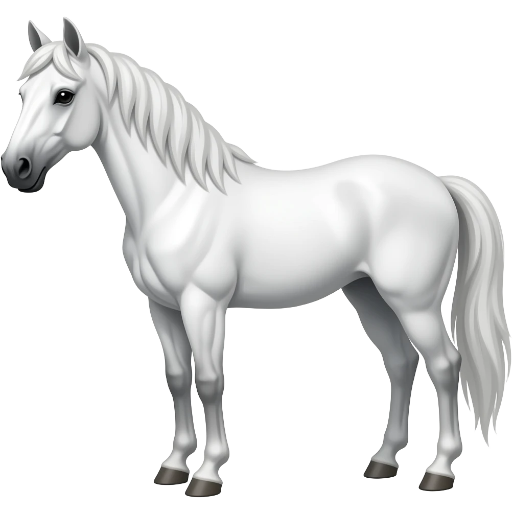 Full body white horsh emoji