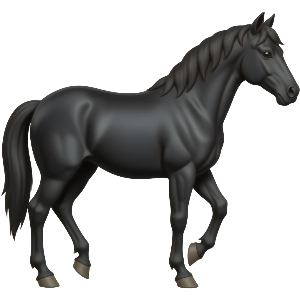 Black horse emoji