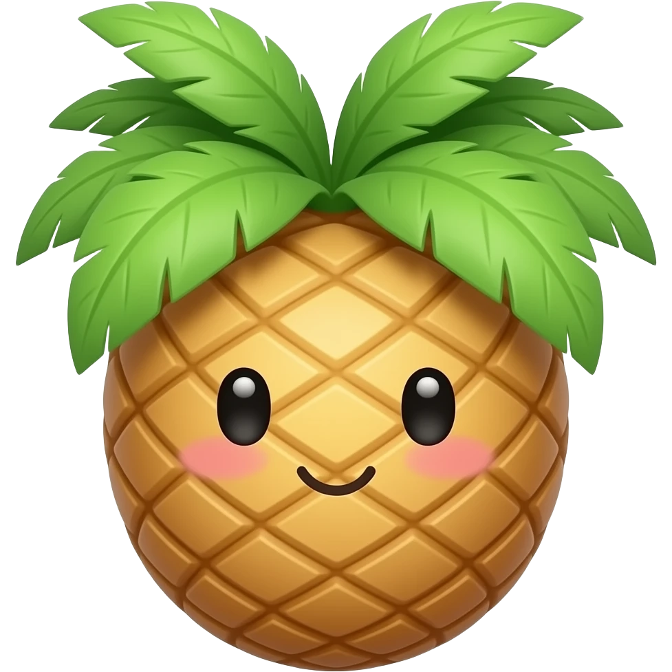 Kawaii nipa palm fruit emoji