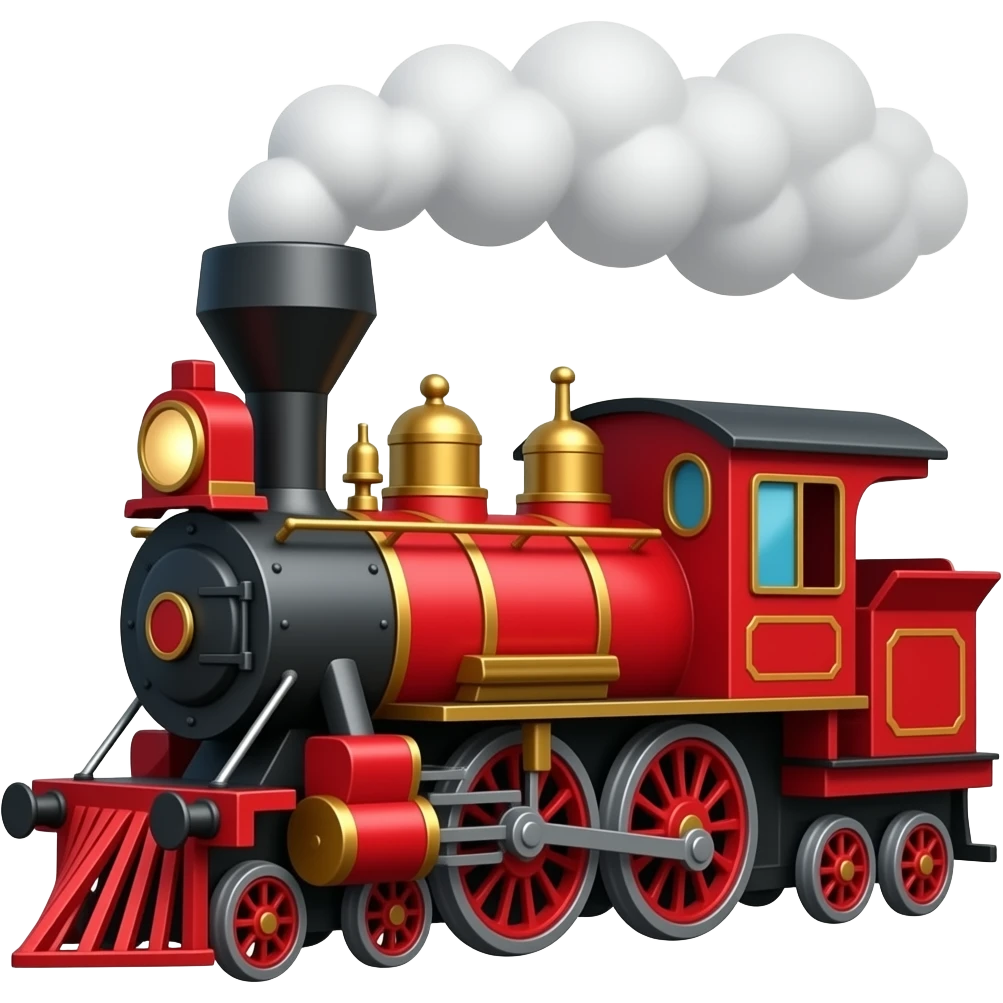 Vibrant pc game red steam locomotive emoji