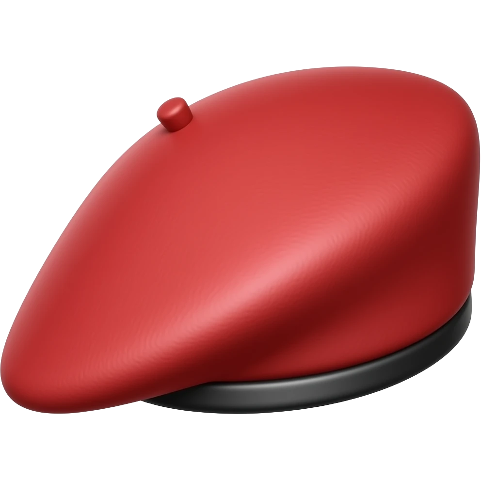 Stand alone US military style Red beret emoji without the point on top emoji