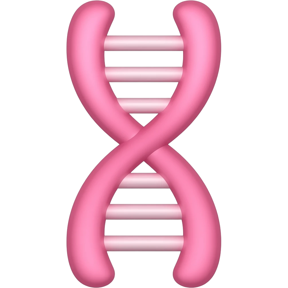 pink chromosome on white background emoji
