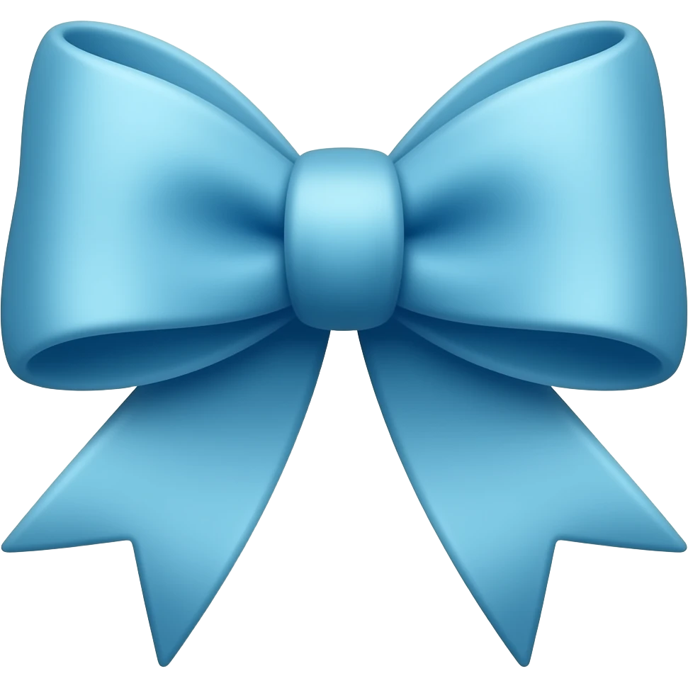 Blue bow blue bow emoji