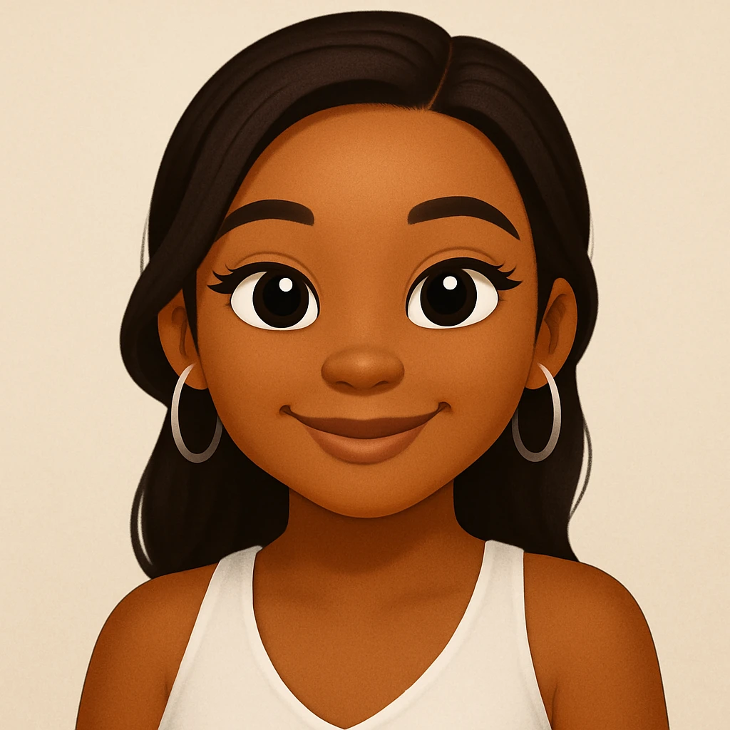 turn the second man in emoji style of the 1st image, match the facial features and match dressing style of the 2nd image, she is wearing white tank top lose emoji