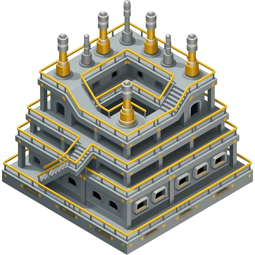 complex machine on tiers emoji