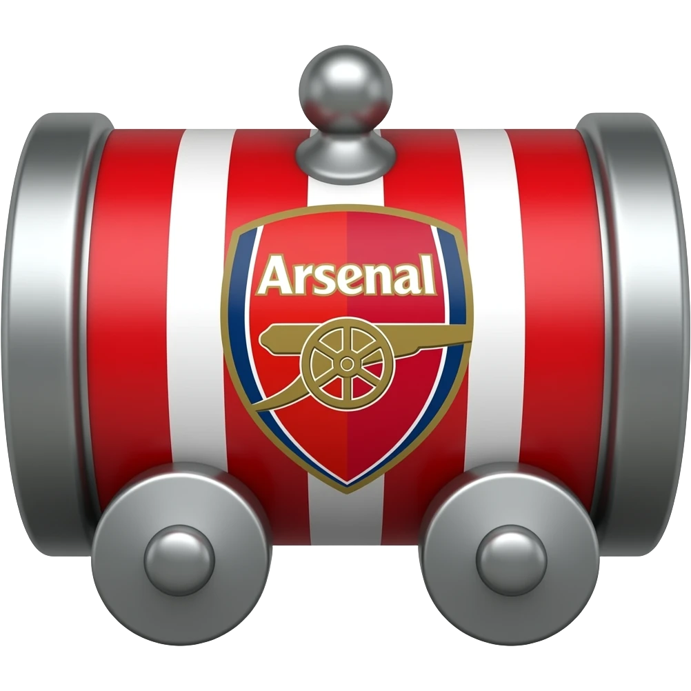 Cannon with arsenal fc motif emoji