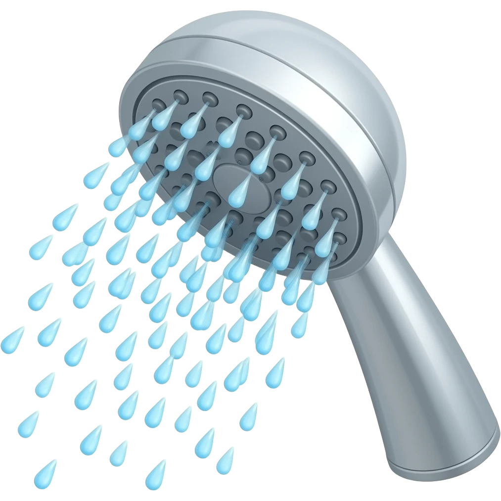 shower head with water coming out emoji