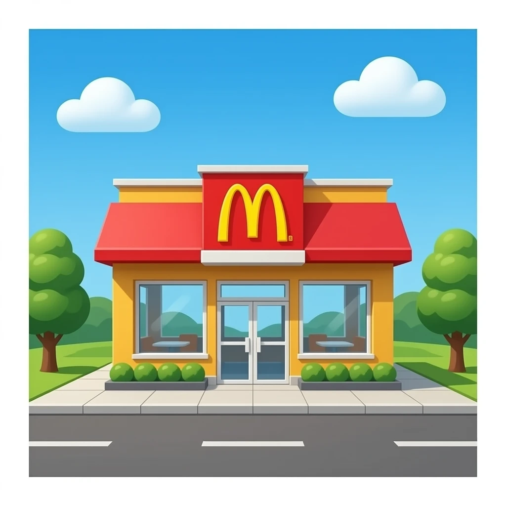 Interior of McDonald’s emoji