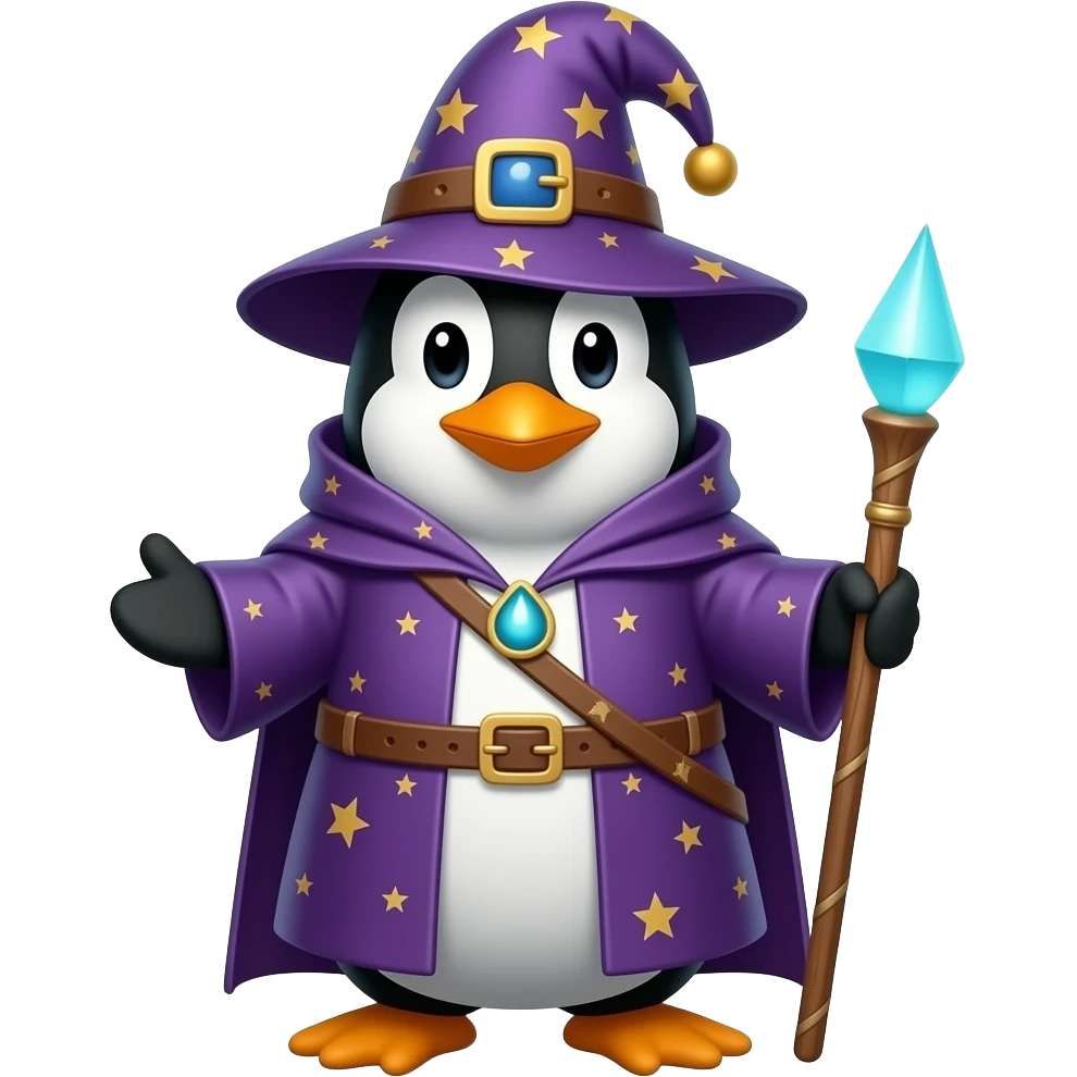 Penguin Wizard emoji