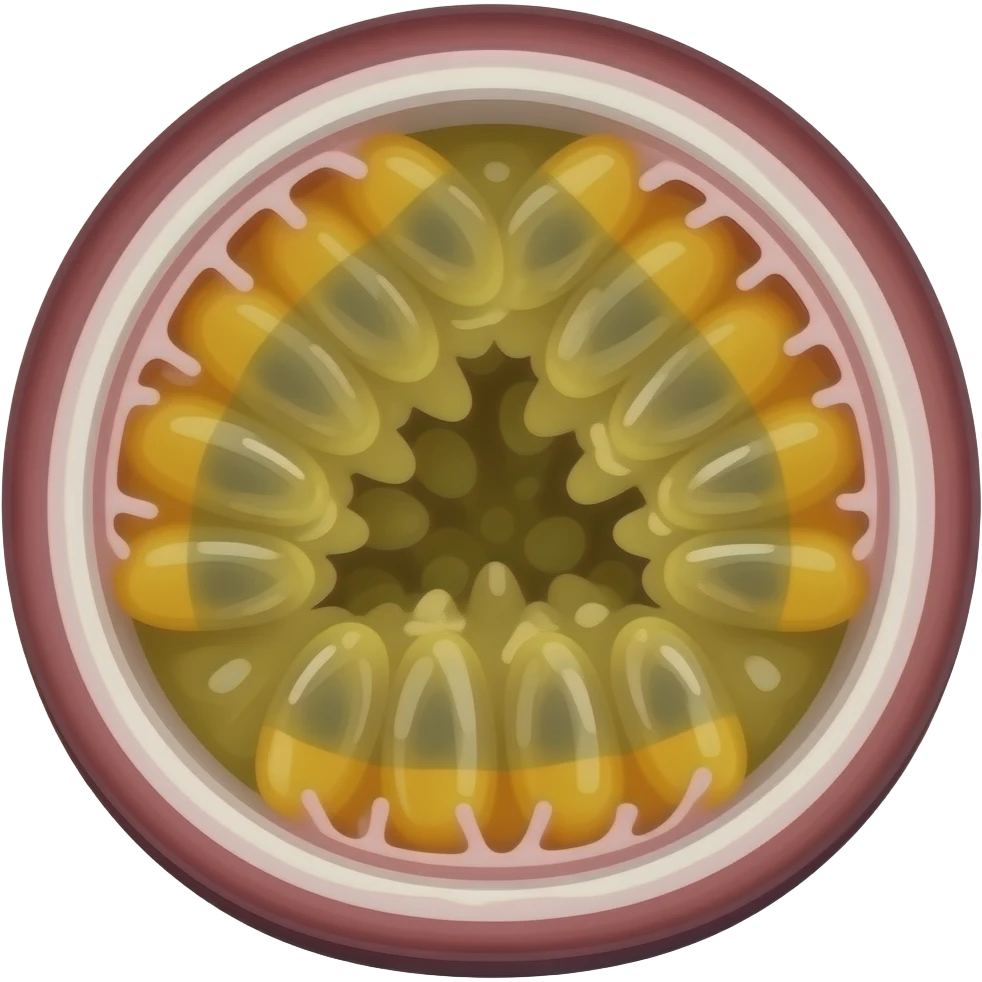 Passionfruit sliced open emoji emoji