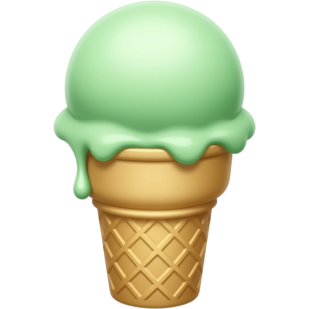 green ice cream cone emoji