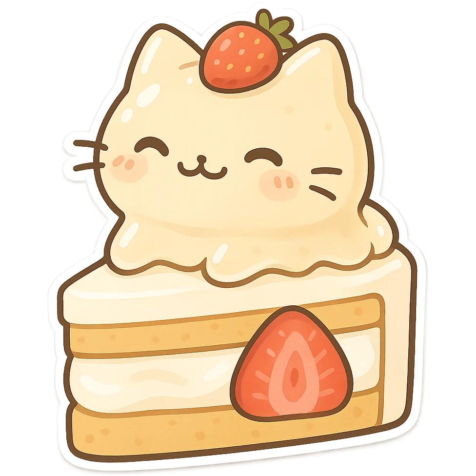 jellcat,strawberry cake emoji