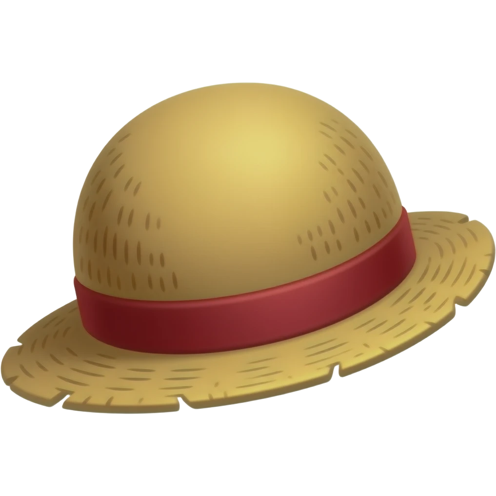s un emoji de solo el sobrero de luffy emoji