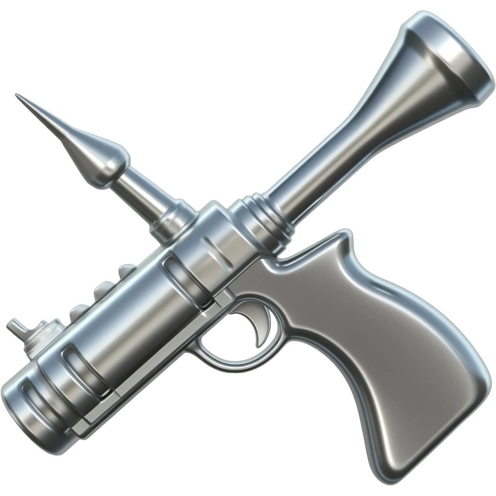 A bazooka that shoots a harpoon emoji