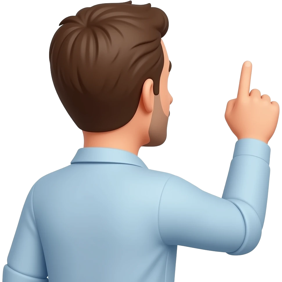 Hombre señalando atrás emoji