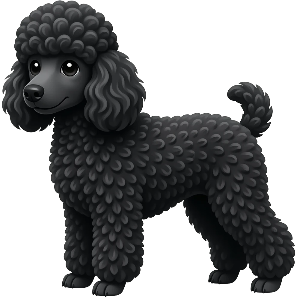 A black poodle emoji emoji