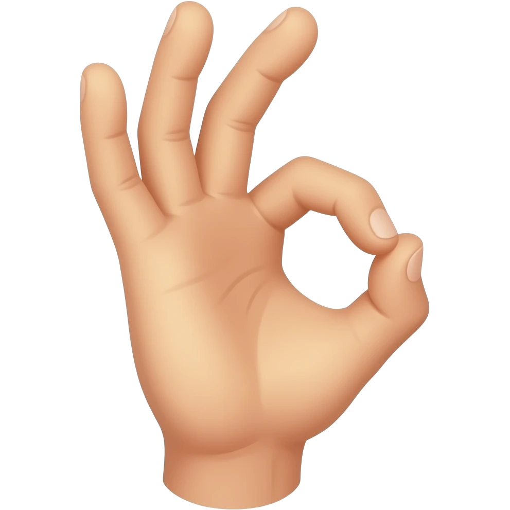 Upside down ok emoji