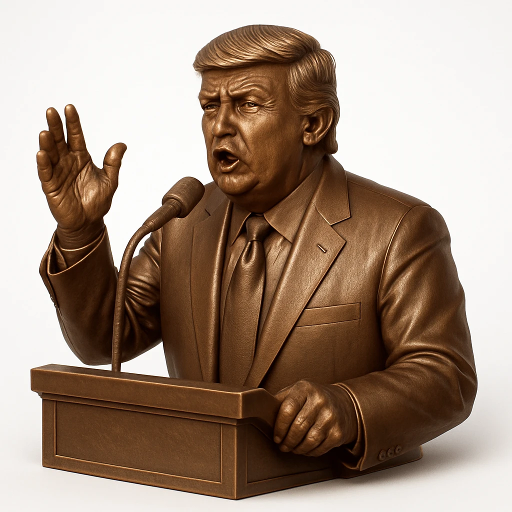 Donald Trump speaking at a rally emoji