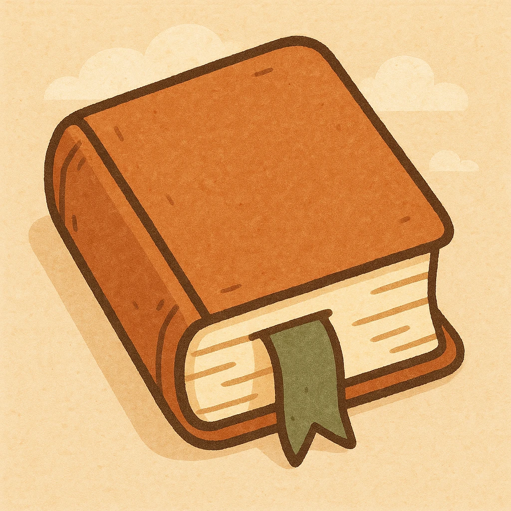 a book with a bookmark, elegant style emoji