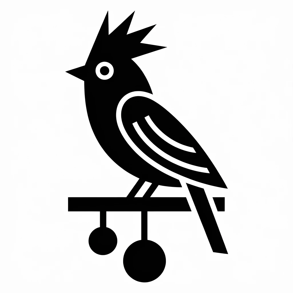 Cuckoo icon black silhouette emoji