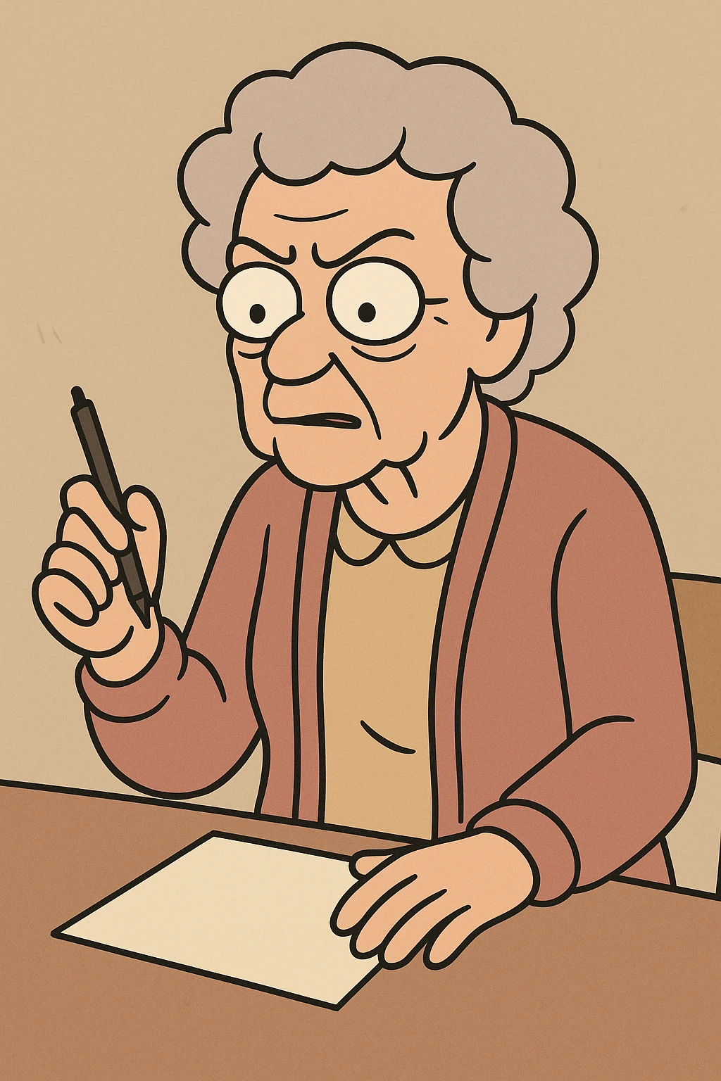 Staffan Hallerstam action Meta Velander paper a pen emoji