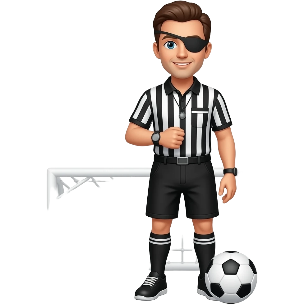 Blind football referee emoji