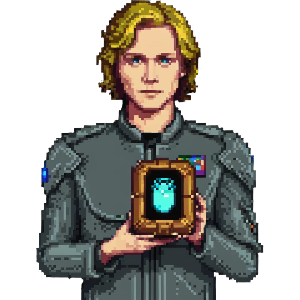 David from Prometheus holding a mysterious artifact emoji