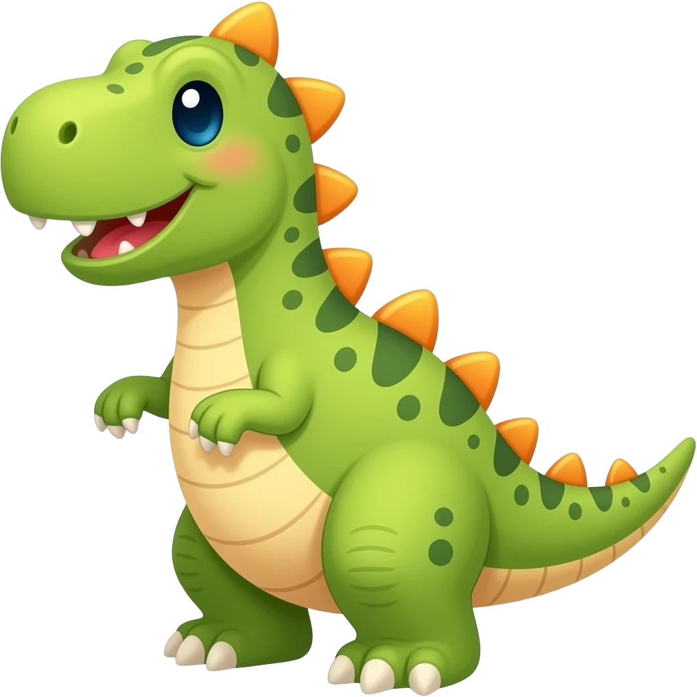 Create a happy dinosaur emoji