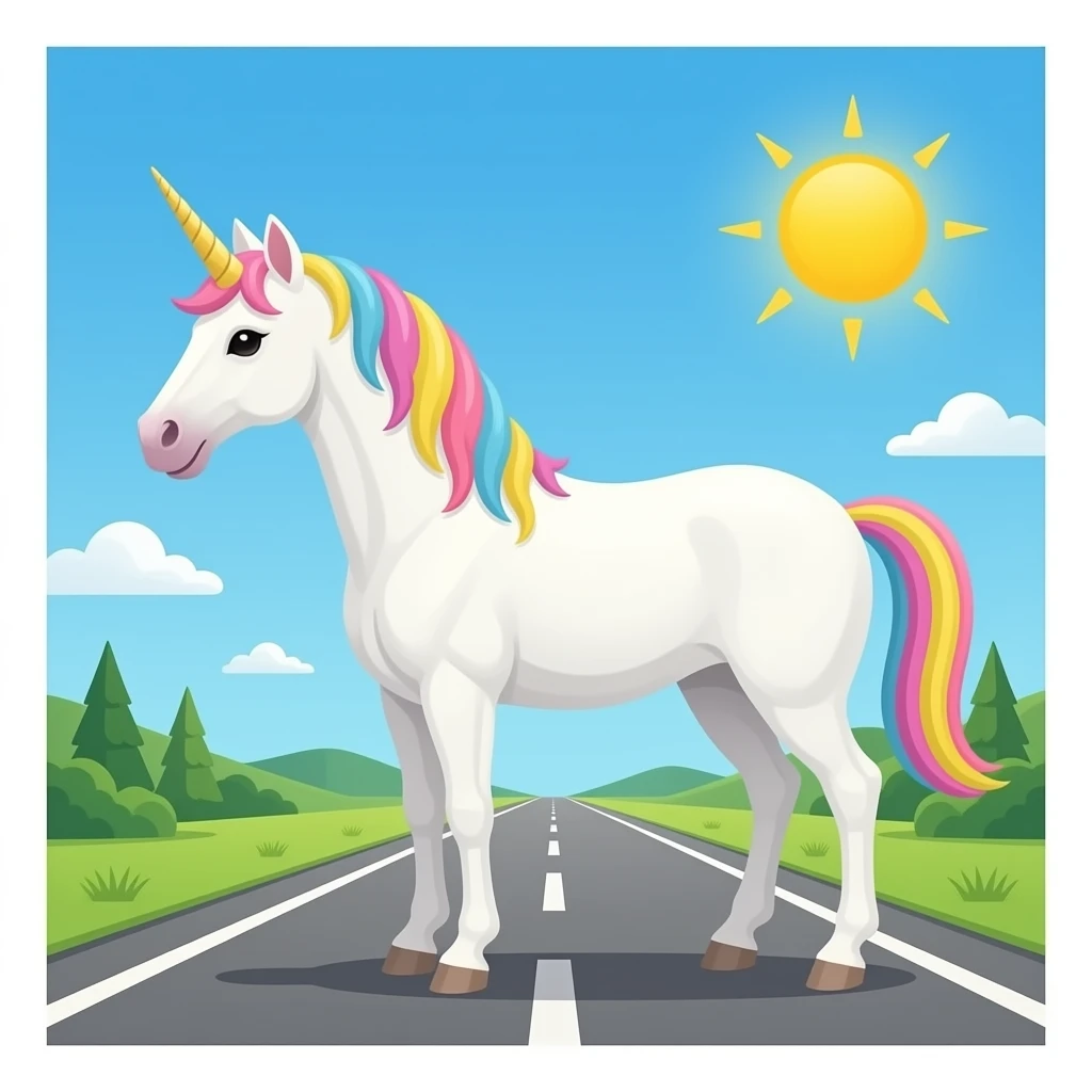 Highway unicorn emoji
