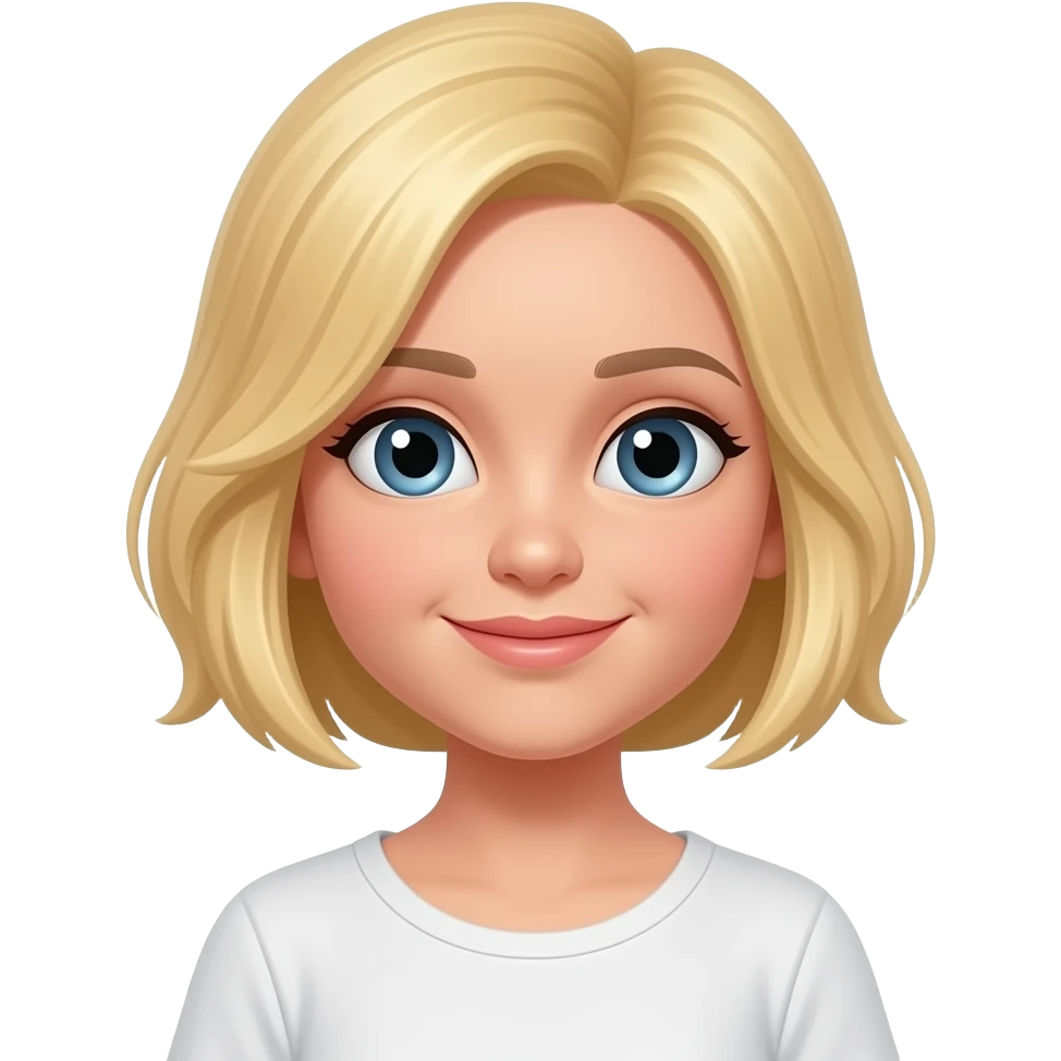 Tan girl with short blonde hair emoji