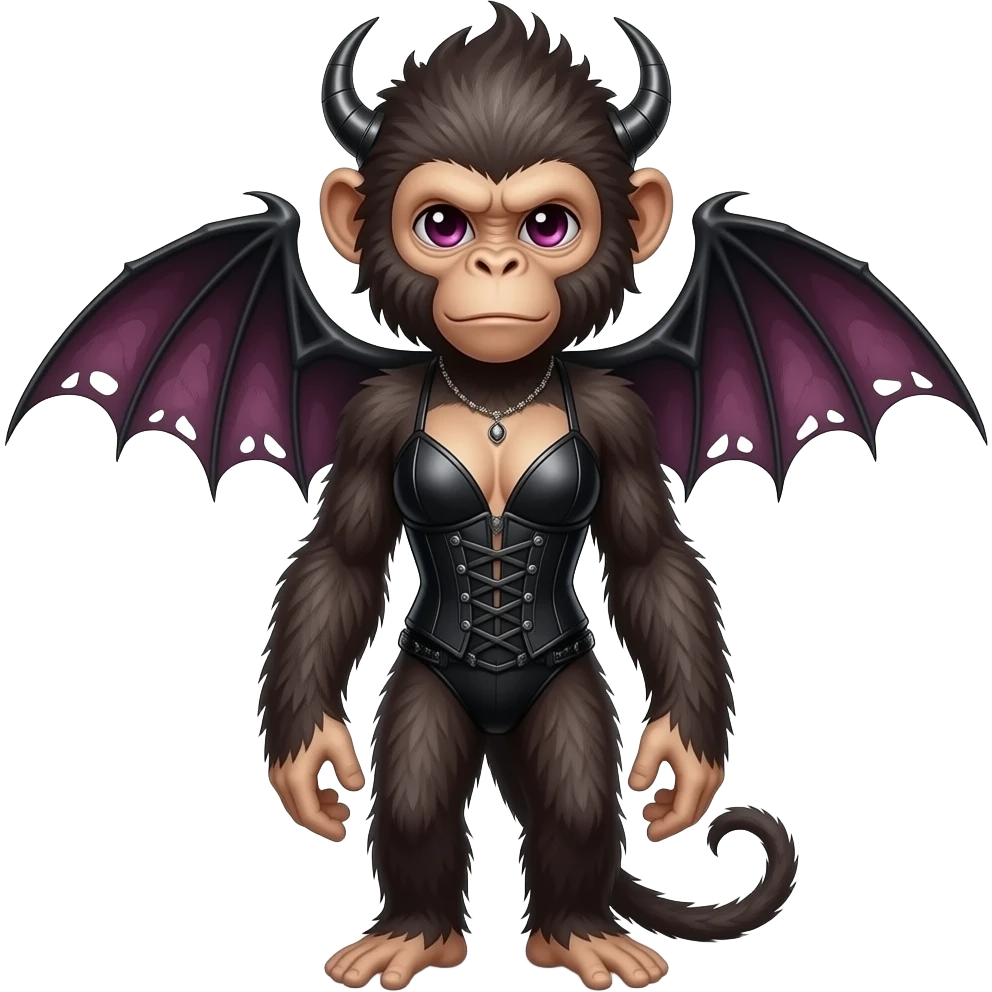 Sexy gothic moneky emoji
