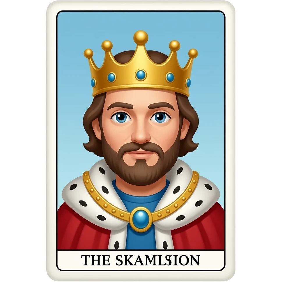 medival King inside Tarot Card emoji