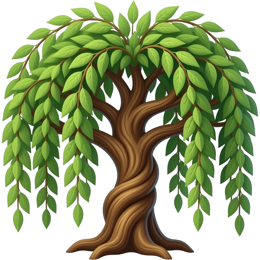 a confused tree emoji