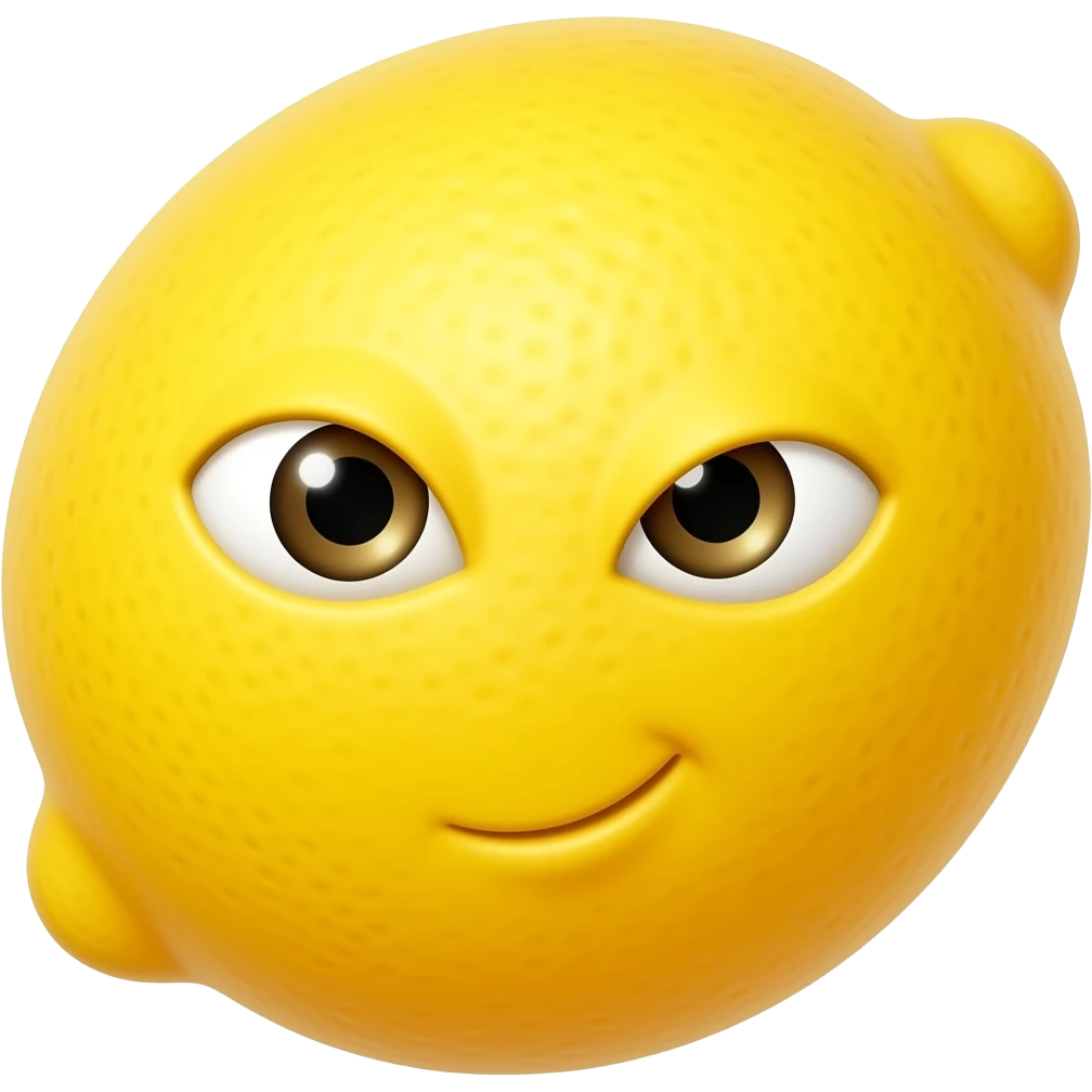 Lemon giving a sideye emoji